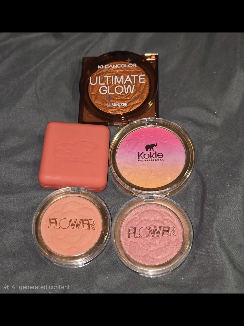 Kokie, Flower & About Face Blushes & Kleancolor Highlighter Bundle